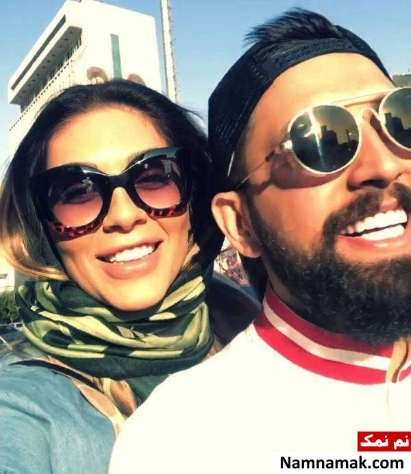 محسن افشانی و همسرش محسن افشانی در کنار همسرش