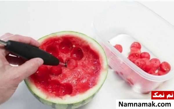 آموزش مرحله به مرحله تزیین هندوانه شب یلدا