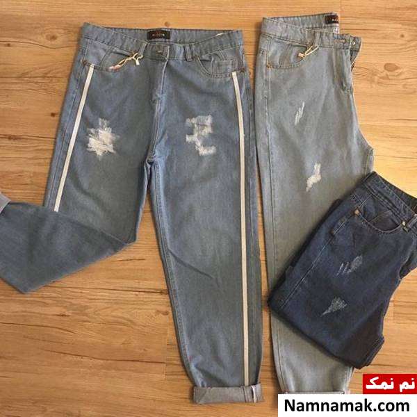 شلوار لی پیش بندی جدیدترین مدل شلوار لی دخترانه