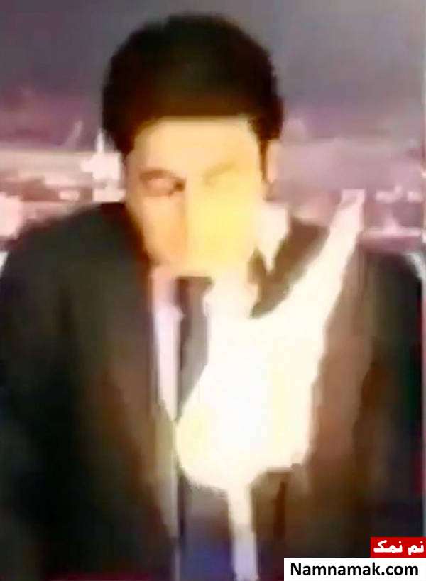 گلوله آتشی که روی مجری افتاد 