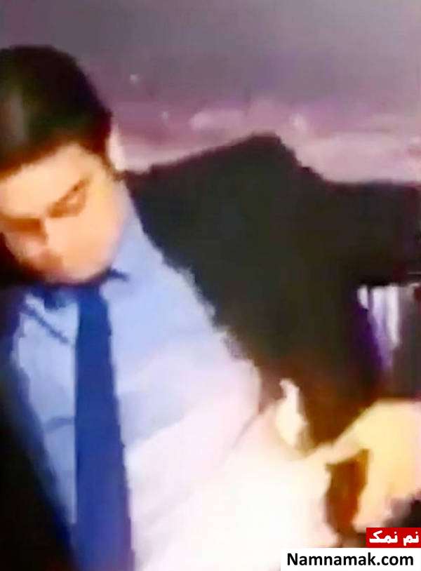 افتادن گلوله آتش روی مجری 