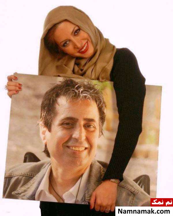فریبا نادری فریبا نادری با عکسی از همسرش مسعود رسام