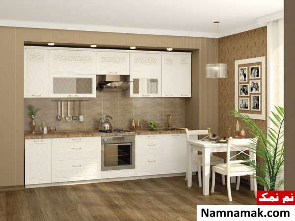 مدل کابینت سفید آشپزخانه 