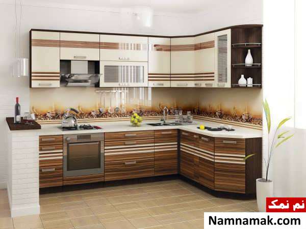 مدل کابینت طرح دار آشپزخانه 