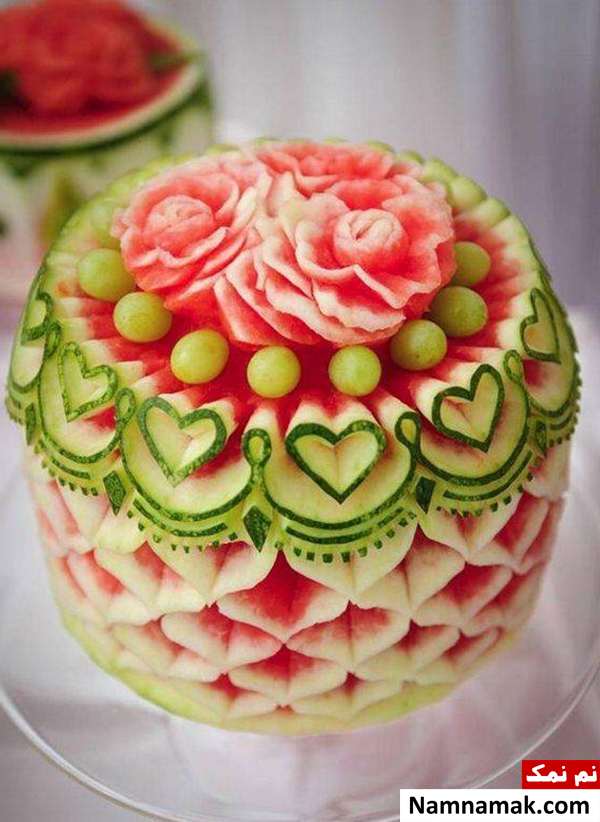 تزیین هندوانه برای شب چله
