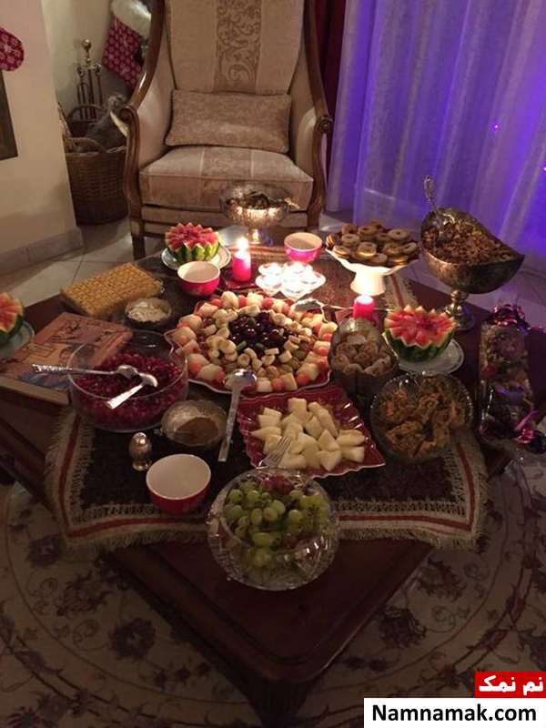 تزیین میز شب یلدا به سبک جدید