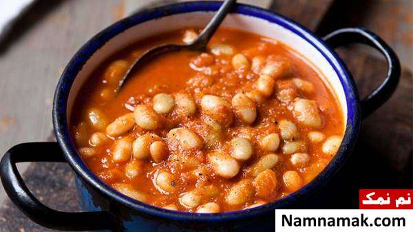 طرز تهیه خوراک لوبیا چیتی با گلپر
