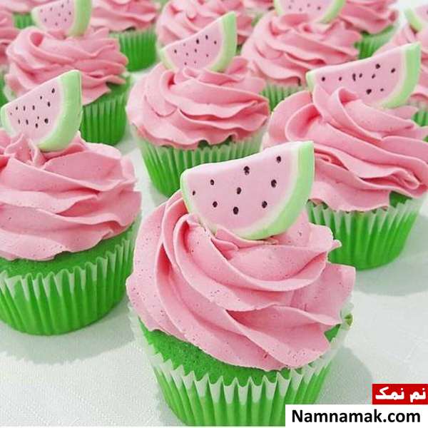 کاپ کیک شب یلدا هندوانه ای