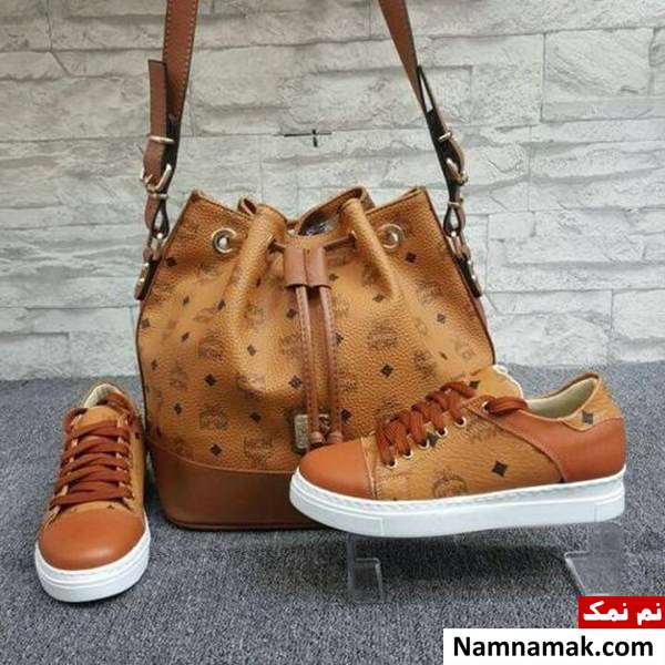 کیف و کتونی ست عسلی رنگ