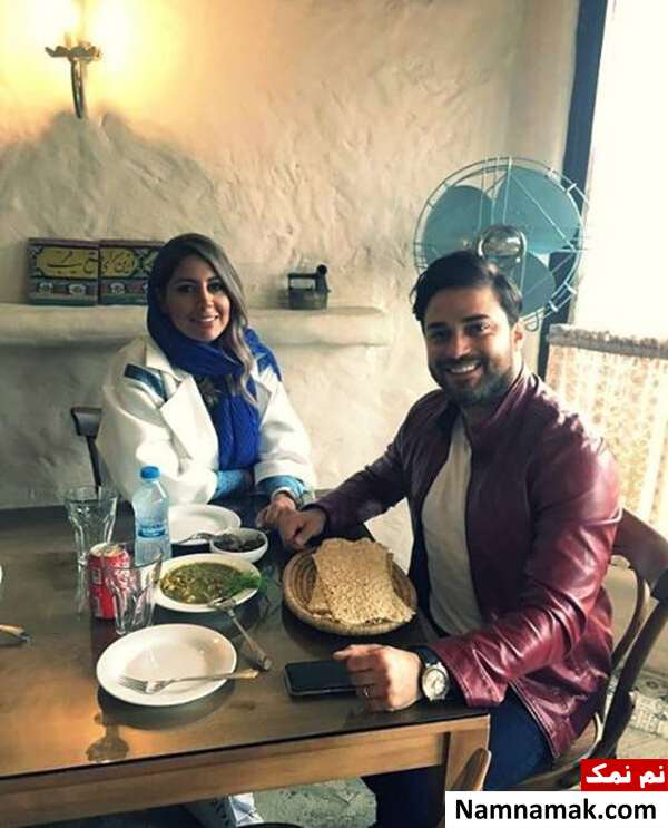 بابک جهانبخش در کنار همسرش