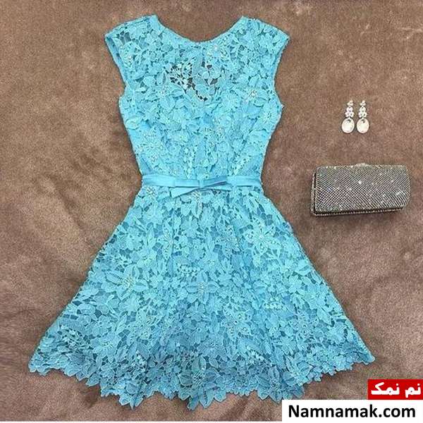 مدل پیراهن گیپور دخترانه خوشرنگ