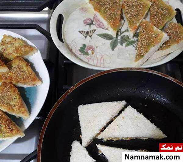 طرز تهیه اسنک مرغ کنجدی با ماهیتابه