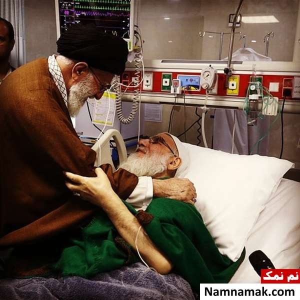 عیادت رهبر انقلاب از آیت الله هاشمی شاهرودی