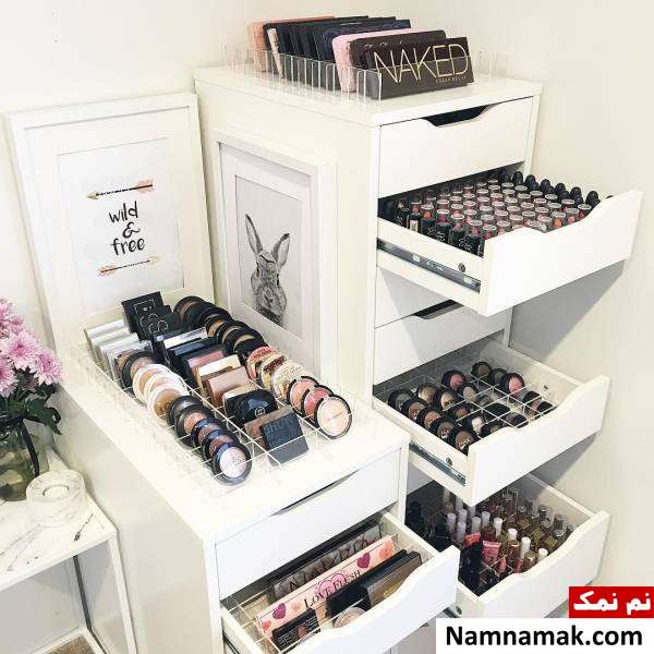 ایده های چیدمان لوازم آرایش