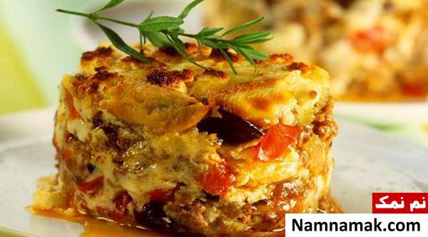 طرز تهیه سوفله بادمجان خوشمزه با سس سفید