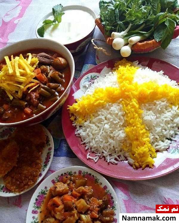 خورش لوبیا سبز با هویج و سیب زمینی