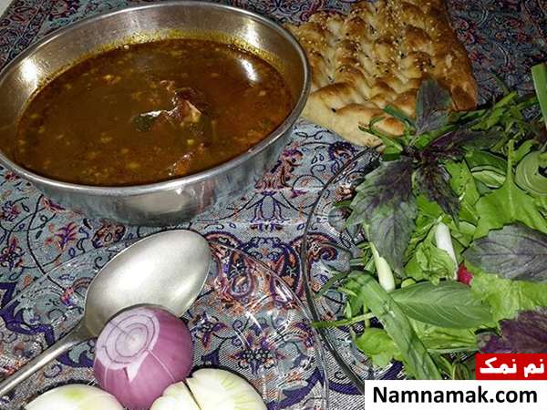 طرز تهیه آبگوشت بزباش سنتی همدان