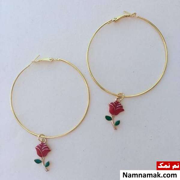 گوشواره حلقه ای آوریز دار