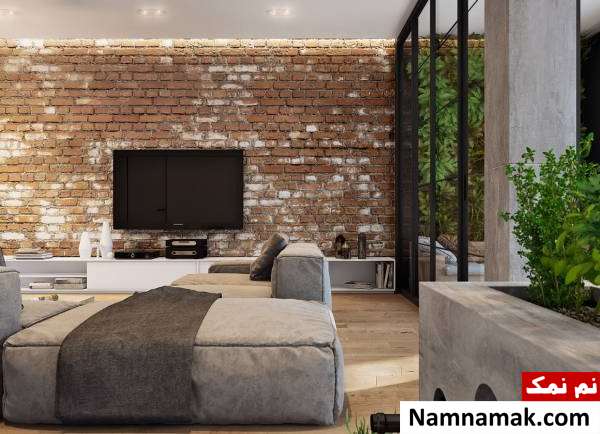 دیوار اتاق پذیرایی دیوار اتاق پذیرایی پشت تلویزیون