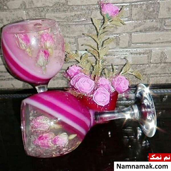 ژله بستنی با گل محمدی