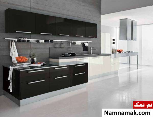مدل کابینت سفید مشکی