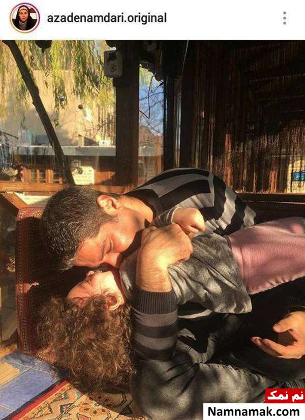 همسر و دختر آزاده نامداری عکسی از همسر و دختر آزاده نامداری