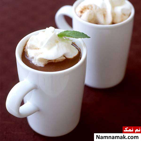 طرز تهیه شکلات داغ نعنایی