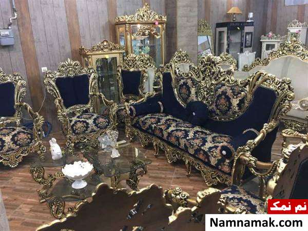 مبلمان سلطنتی منبت کاری شده 
