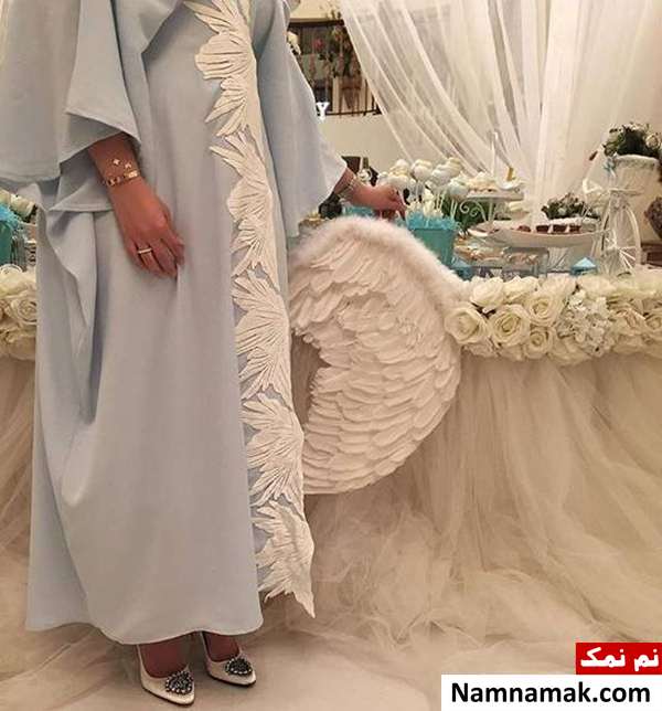 مانتو مجلسی بلند با کفش پاشنه بلند