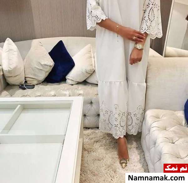 مدل مانتو سفید بلند ساده و شیک