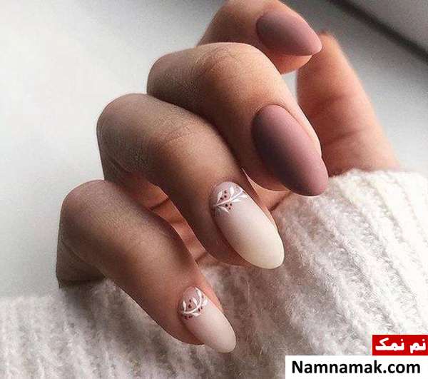 طراحی ناخن با لاک مات