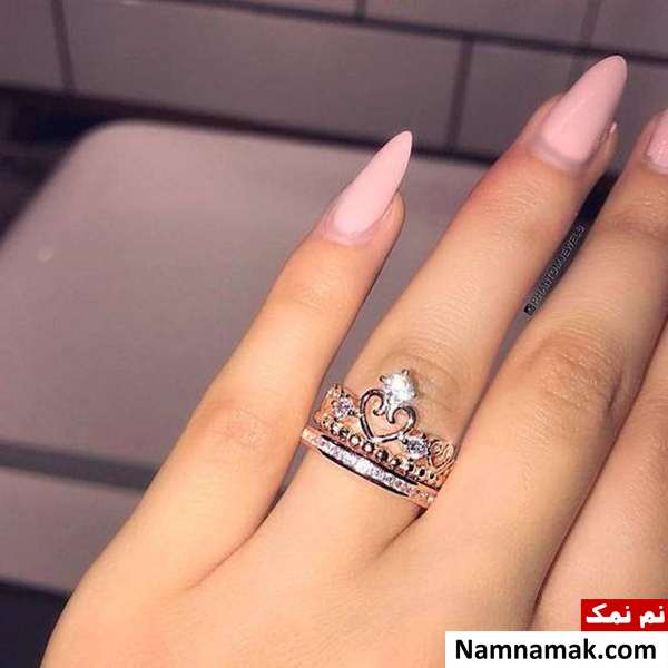 انگشتر مدل تاج ظریف و دخترانه