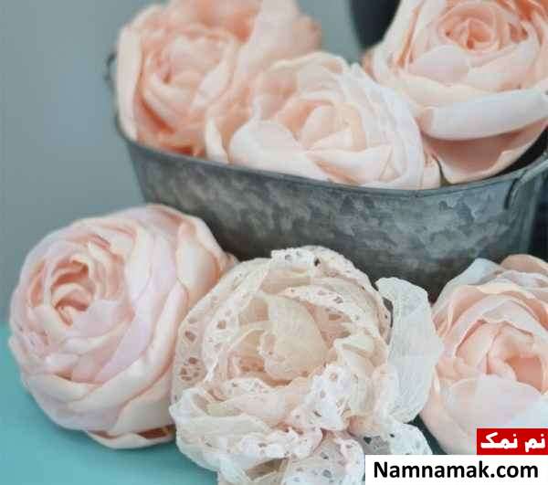 ساخت گل رز آموزش ساخت گل رز پارچه ای