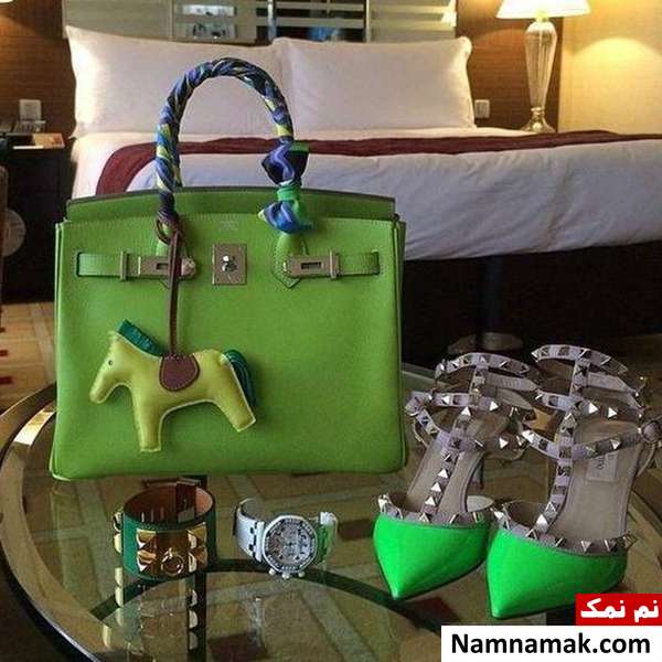 مدل کیف و کفش سبز روشن