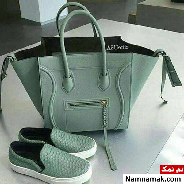 مدل کیف و کفش دخترانه سبز