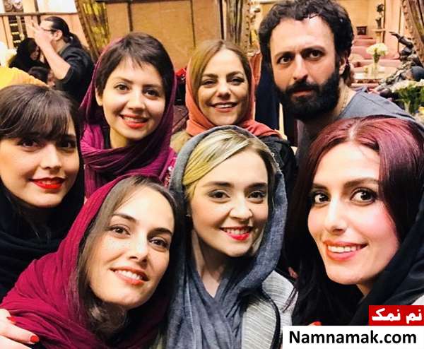 مهرنوش مسعودیان و حسام محمودی در پشت صحنه سریال لحظه گرگ و میش