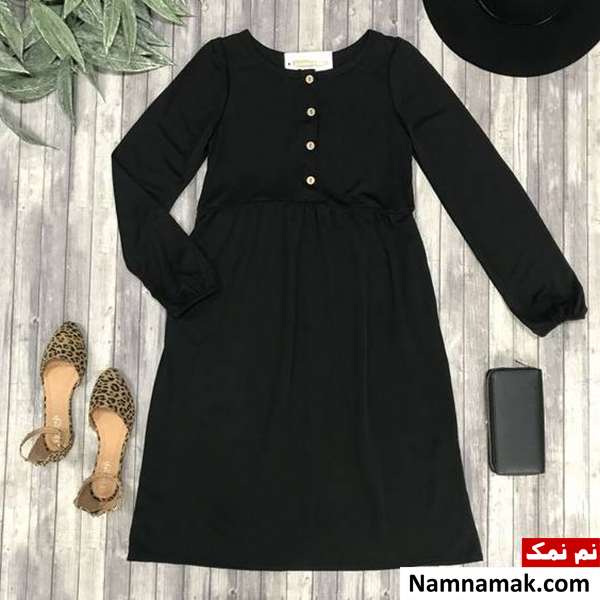 لباس مشکی زنانه ساده و بلند