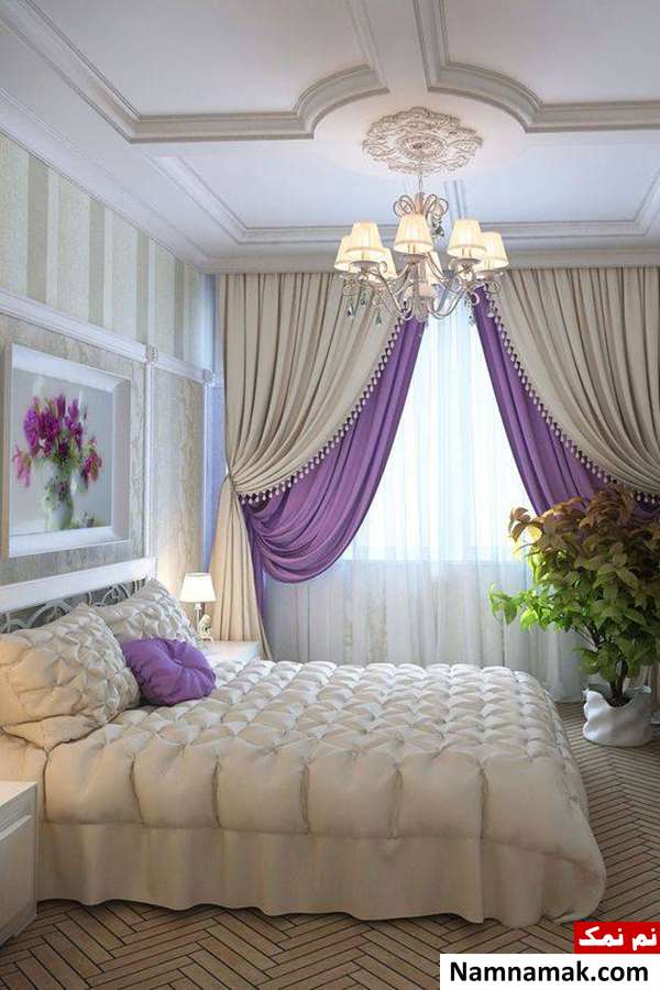 مدل پرده اتاق ست با روتختی