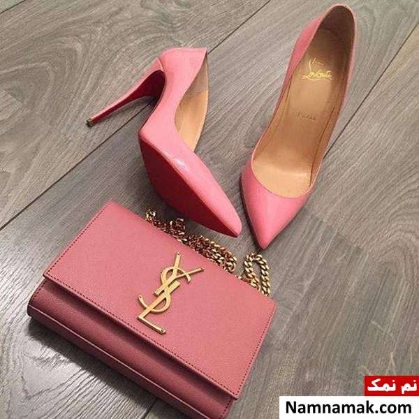 کیف و کفش مجلسی صورتی رنگ