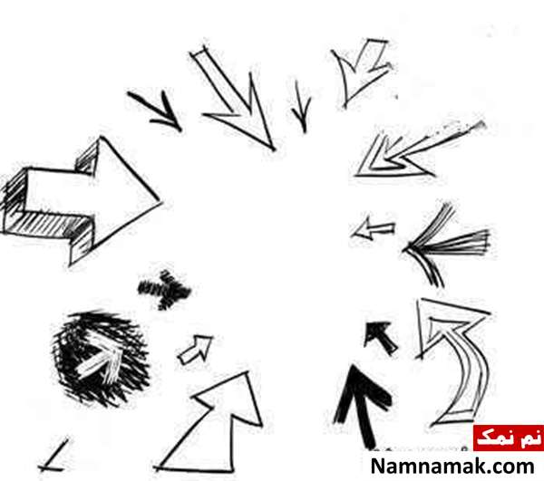 شخصیت شناسی از روی نقاشی فلش و پیکان