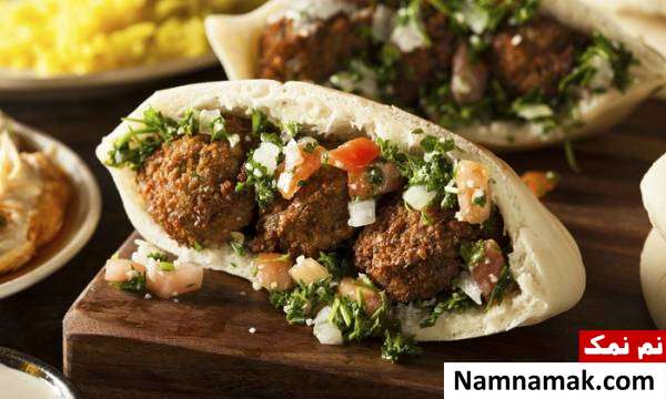 فلافل مدیترانه ای طرز تهیه فلافل مدیترانه ای