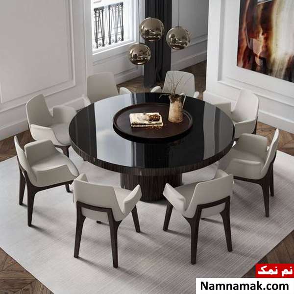 میز ناهار خوری مدرن میز ناهار خوری گرد ساده و شیک