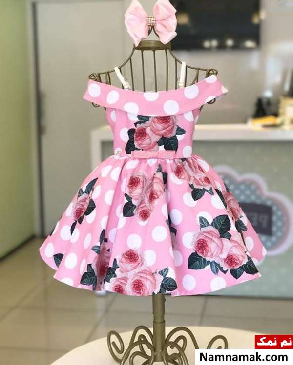 لباس گل گلی دخترانه مجلسی