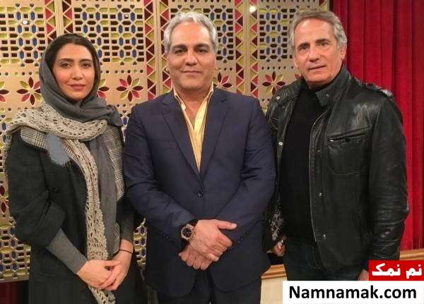 نیکی مظفری و پدرش مجید مظفری در دورهمی نیکی مظفری و پدرش مجید مظفری در دورهمی