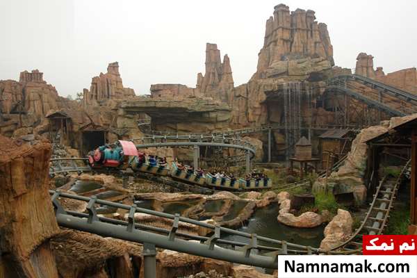 قطار کوهی در شهربازی happy valley (happy kingdom)