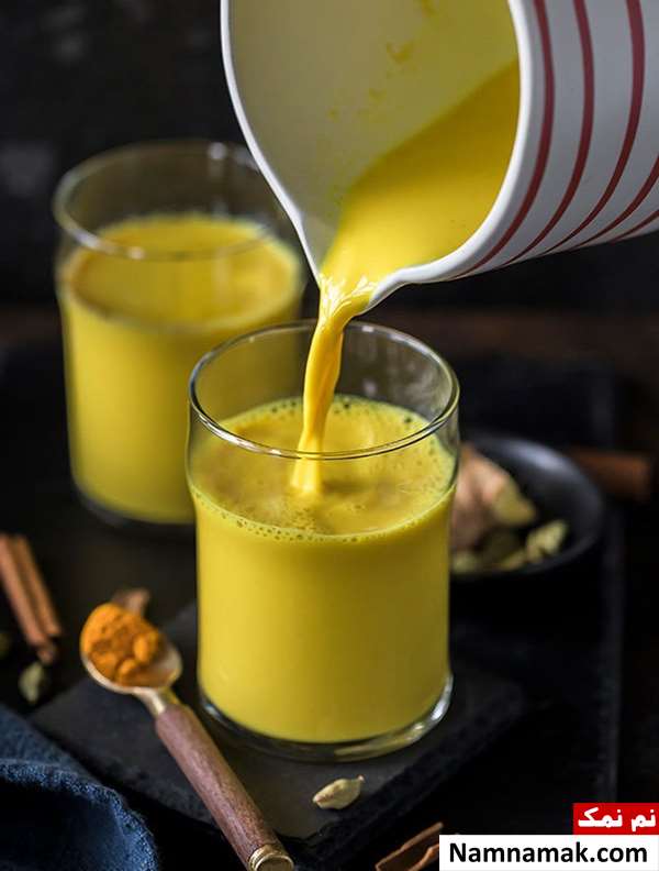 طرز تهیه شیر و زردچوبه برای لاغری