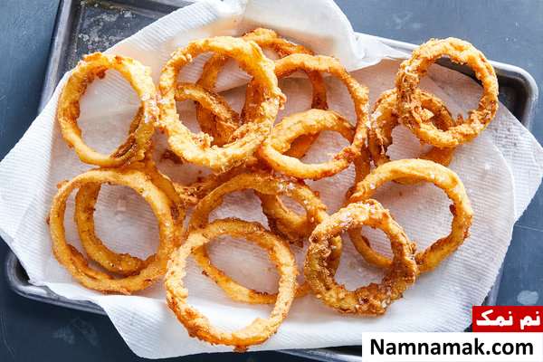 طرز تهیه پیاز داغ بدون روغن