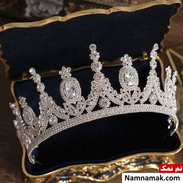 مدل تاج عروس تاج عروس نگین دار لوکس