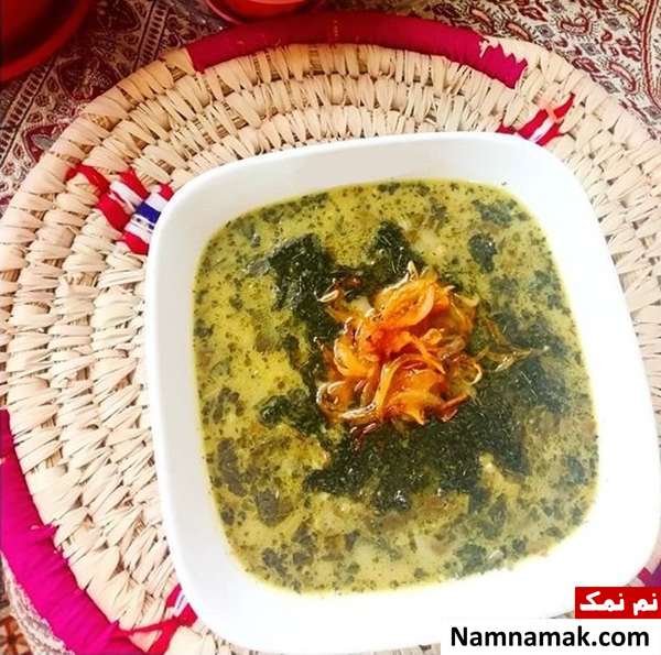 طرز تهیه آش اسفناج آش اسفناج