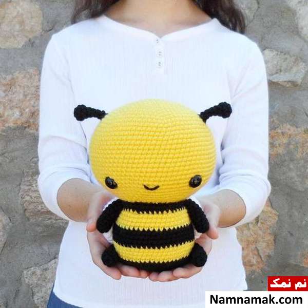زنبور بافتنی عروسک بافتنی مدل زنبور